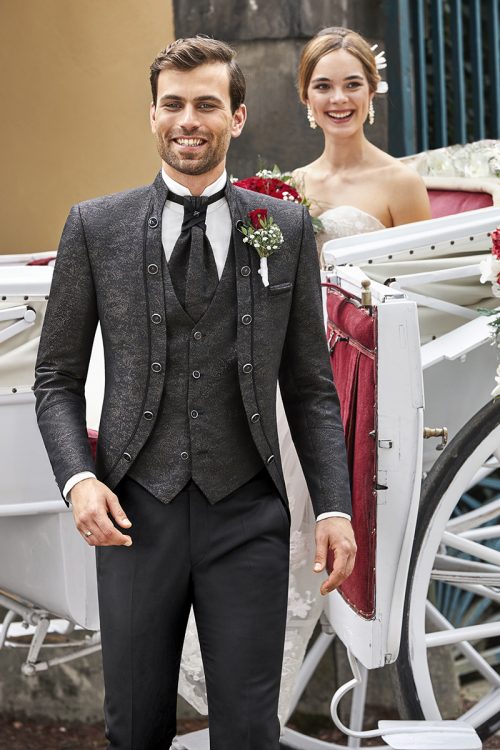 TZIACCO sötétbarna esküvői öltöny 521100-61