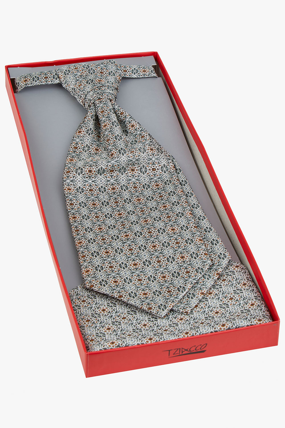 TZIACCO világoszöld francia nyakkendő szett díszdobozban 597201-45