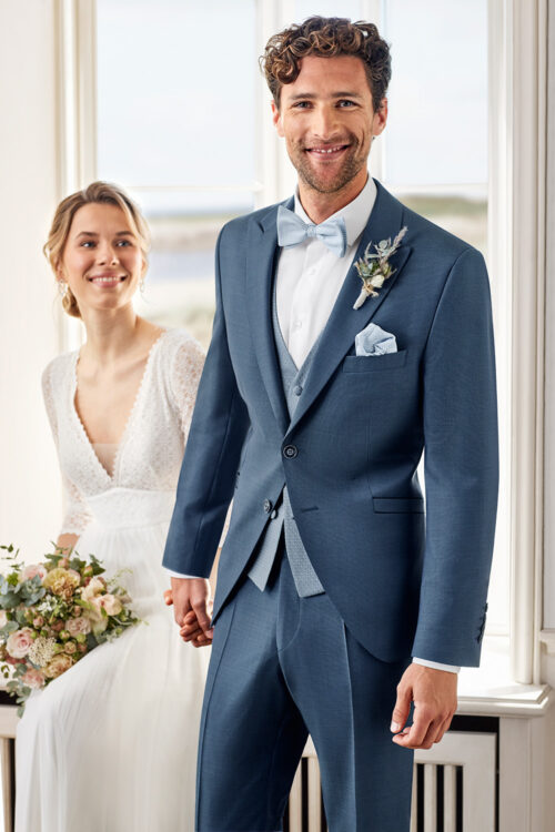 WILVORST slim fit középkék esküvői öltöny 431103-30