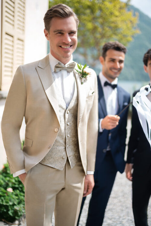 WILVORST slim fit bézs esküvői öltöny 441100-82