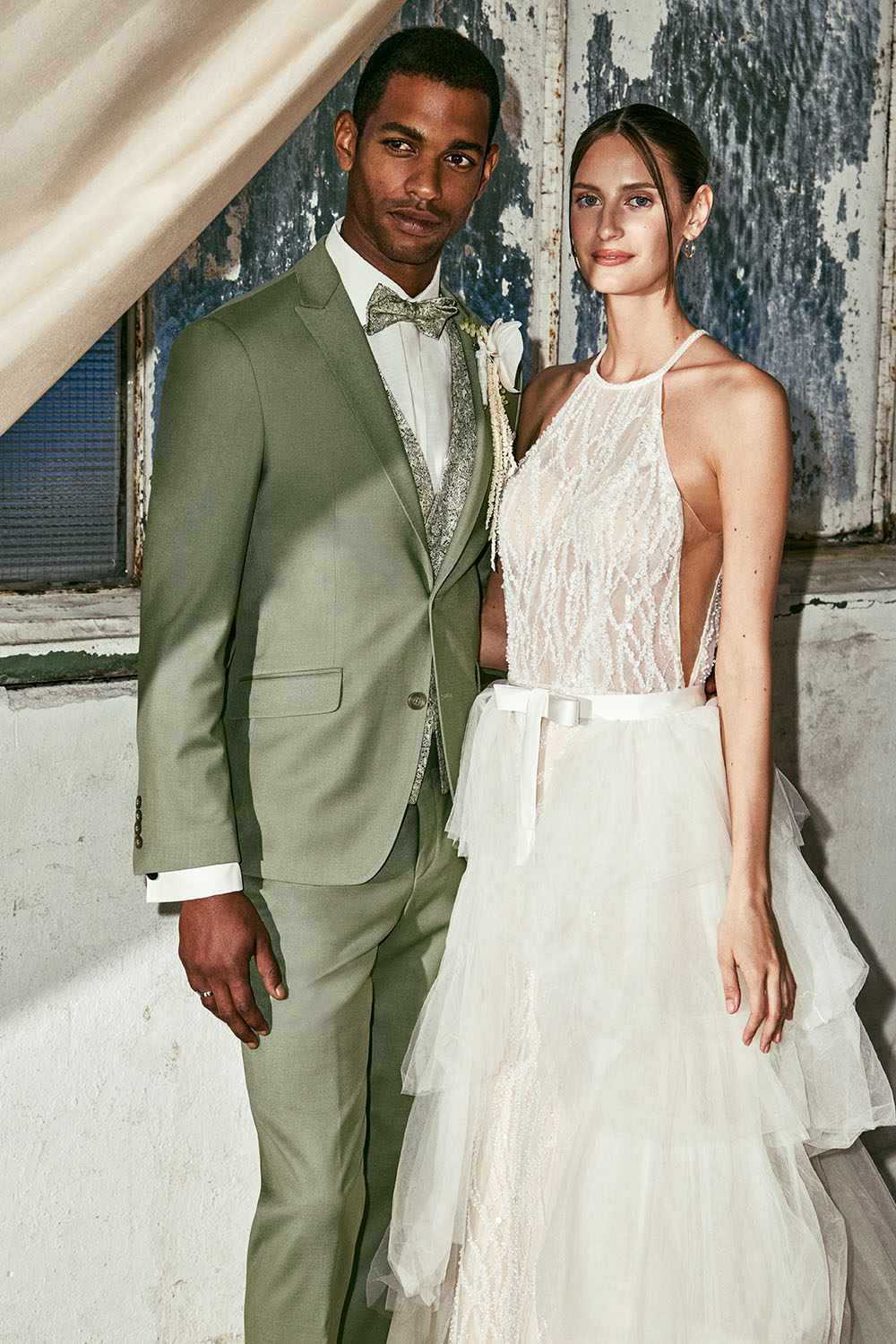 atelier torino slim fit zöld esküvői öltöny