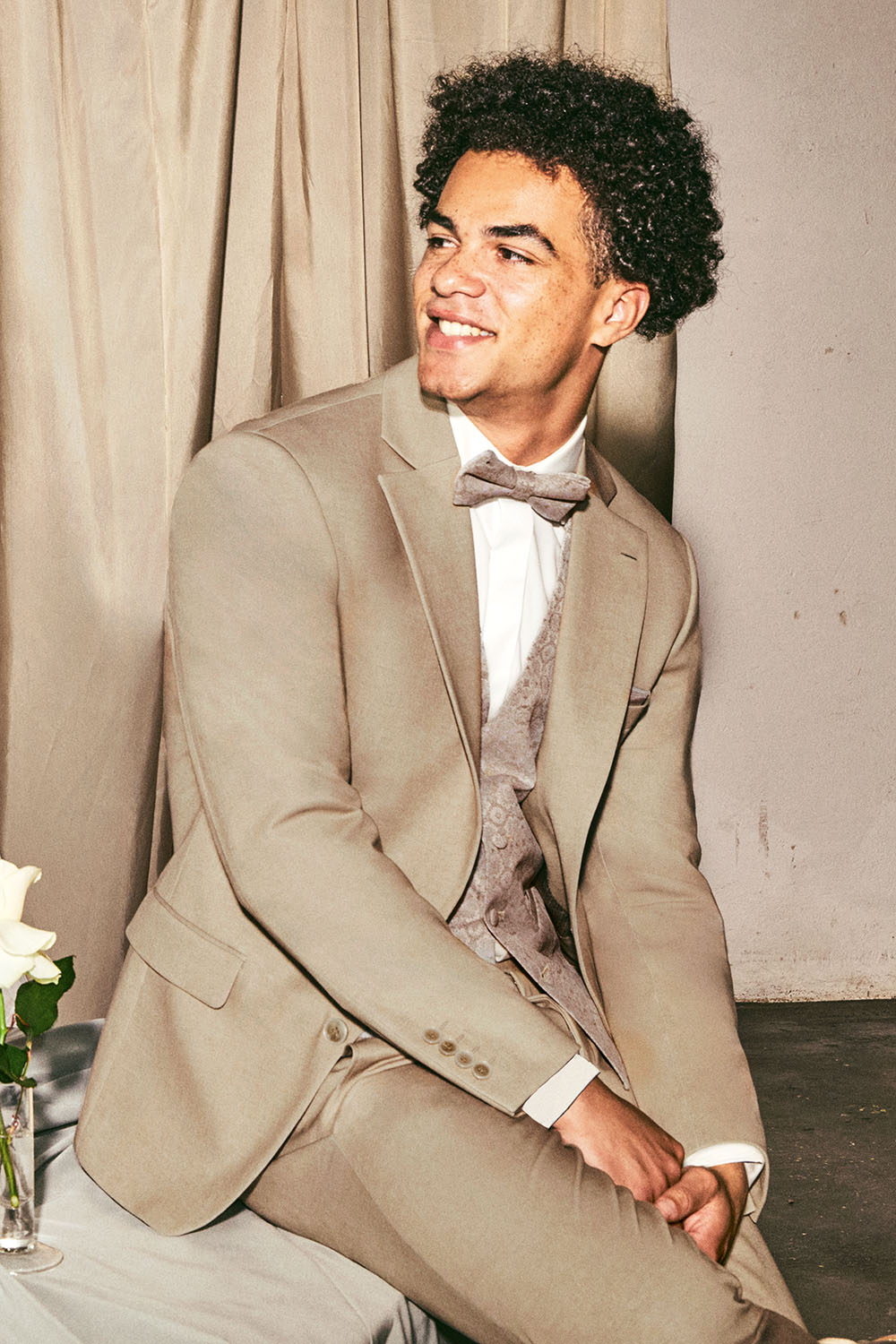 atelier torino slim fit bézs esküvői öltöny