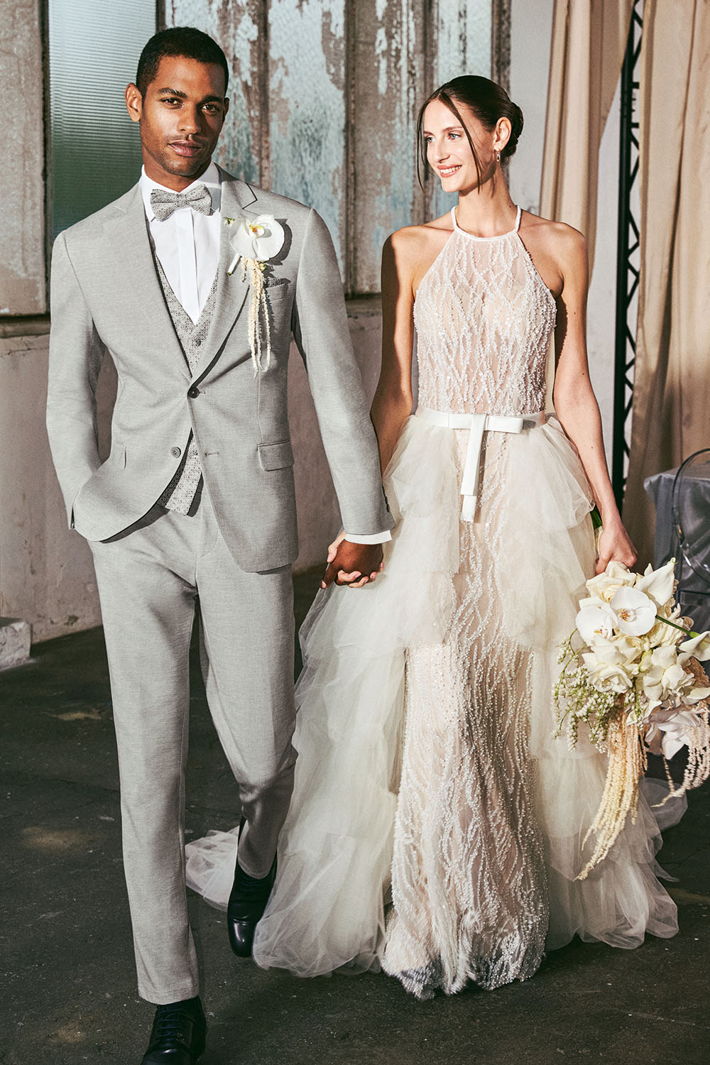 atelier torino slim fit szürke esküvői öltöny